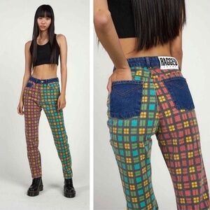 RARE Ragged Priest Plaid Checker Denim Size 25
